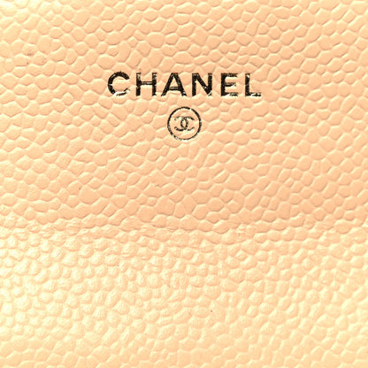 Chanel Caviar Quilted Flap Card Holder Wallet Beige 6 of 13