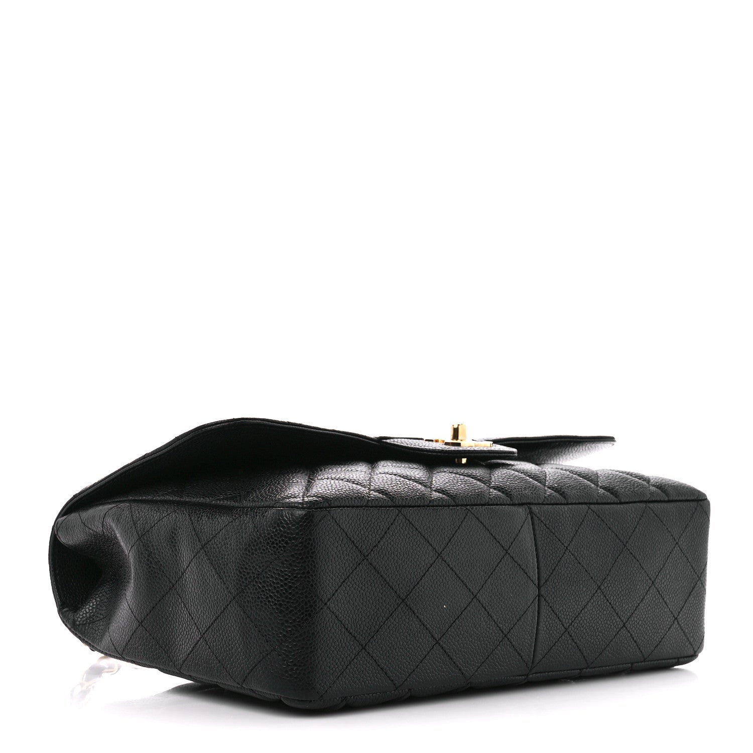 Chanel Caviar Quilted Jumbo Single Flap Black 4 of 11