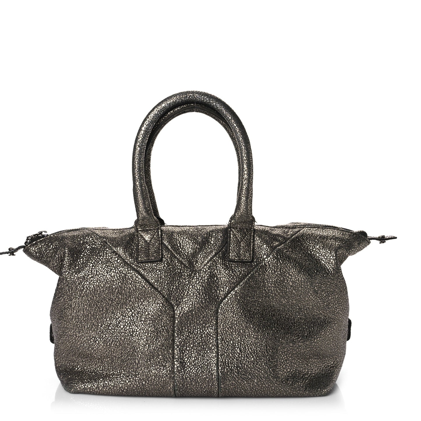 Crackled Calfskin Small Volcano Easy Sac Silver