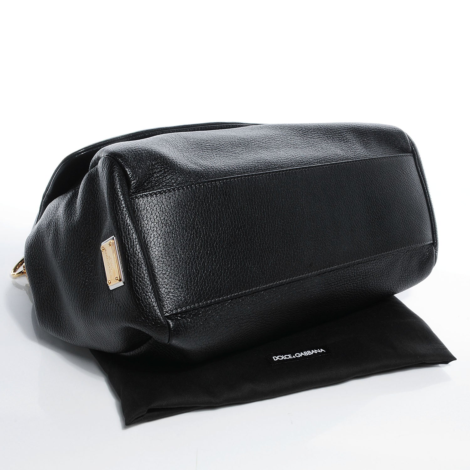 Dolce & Gabbana Grained Deerskin Medium Miss Sicily Satchel Black 4 of 11