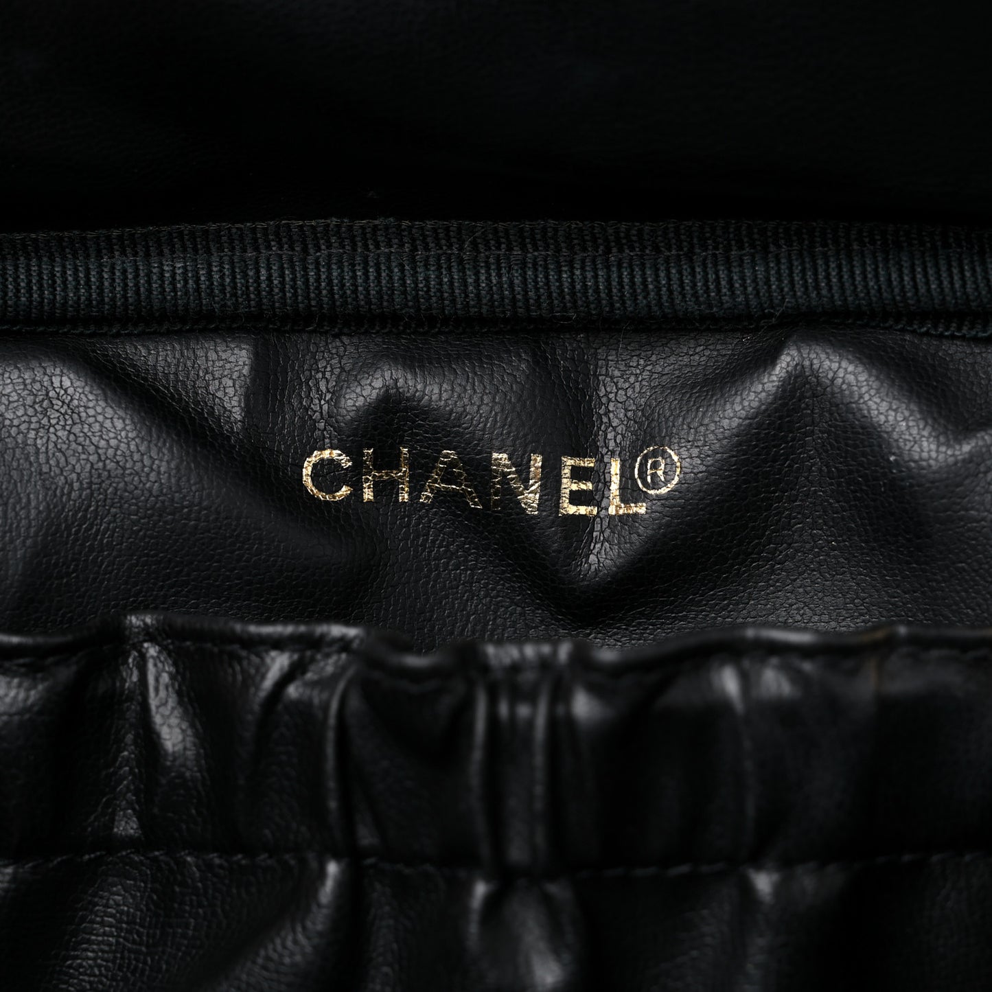 Lambskin Vanity Cosmetic Case Black