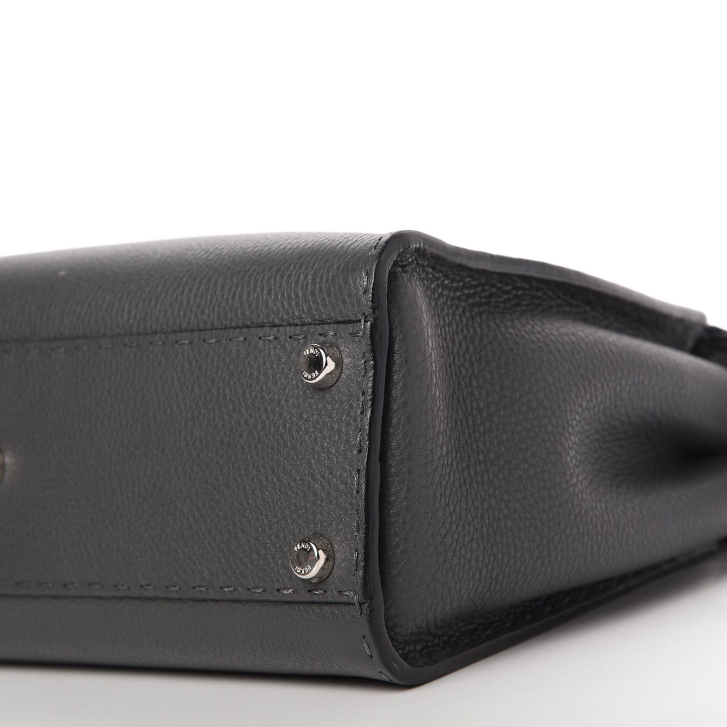 Cuoio Romano Selleria Bi-Color Medium Peekaboo Iconic Satchel Asfalto Latte