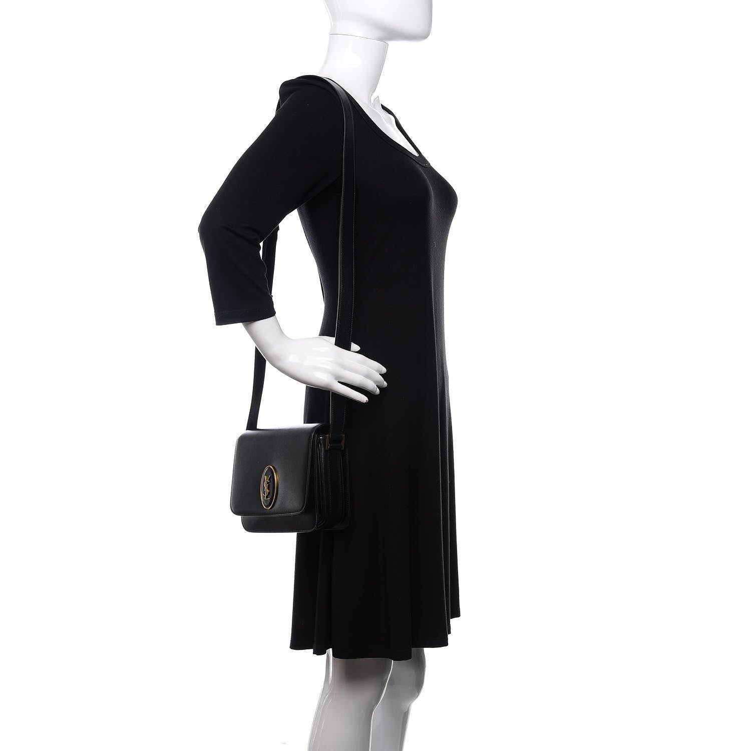 Saint Laurent Calfskin Le 61 Shoulder Bag Black 2 of 11
