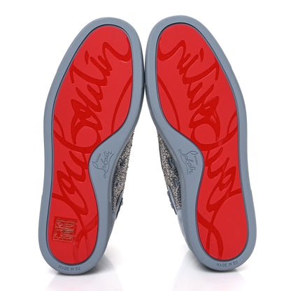Christian Louboutin Veau Velours Strass Mens Louis Orlato Flat Sneakers 40 Squale 7 of 11