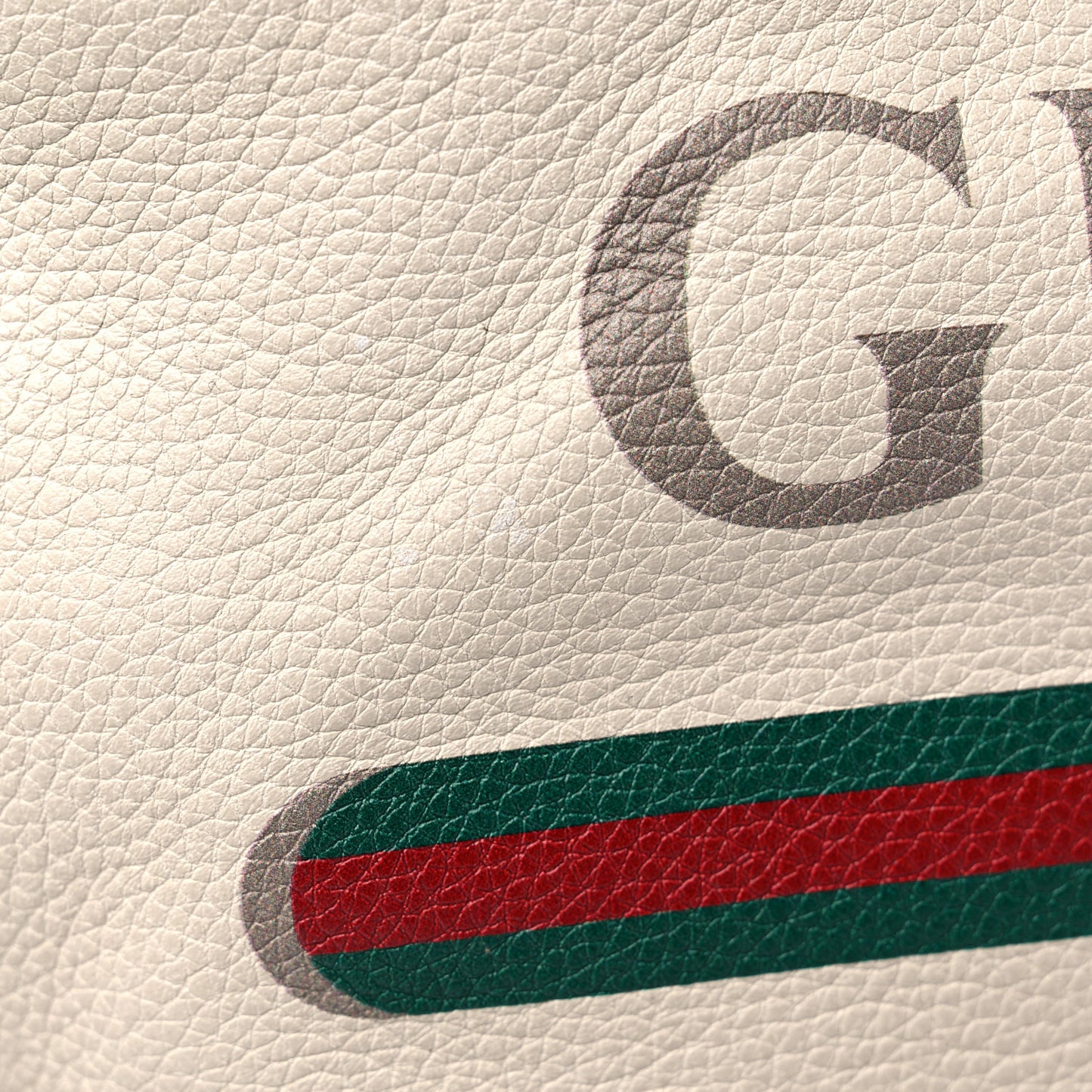 Grained Calfskin Logo Belt Bag White
