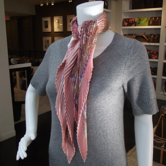 Silk Plisse Axis Mundi Tree Scarf