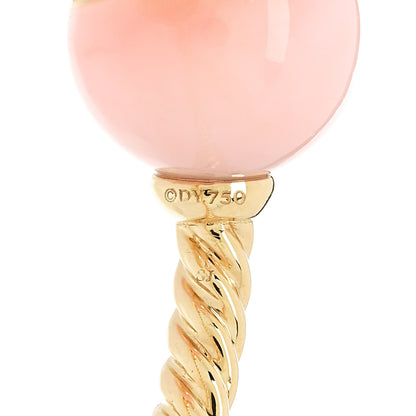 David Yurman 18K Yellow Gold Diamond Pink Opal Solari Cluster Ring 54 7 5 of 5