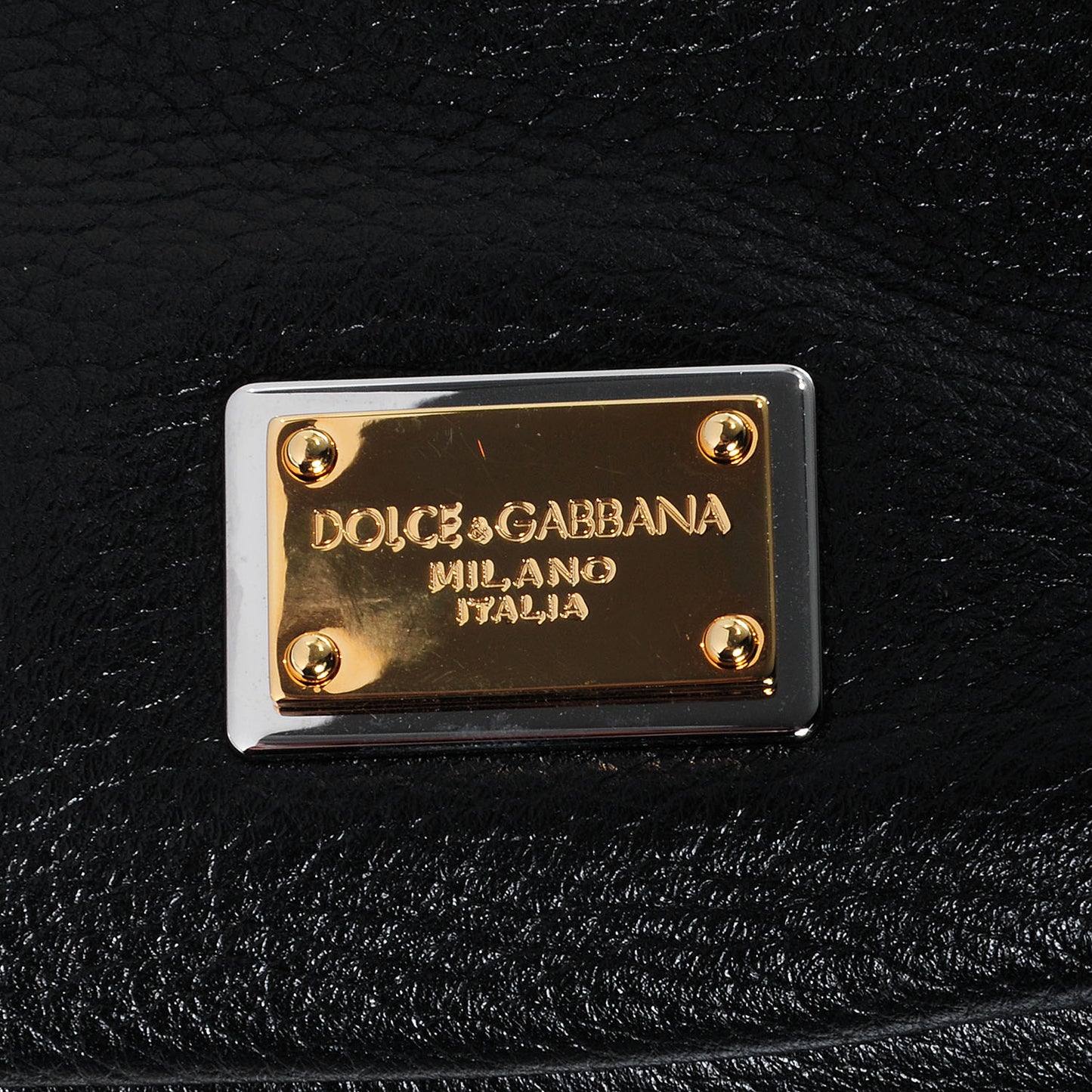 Grained Deerskin Medium Miss Sicily Satchel Black