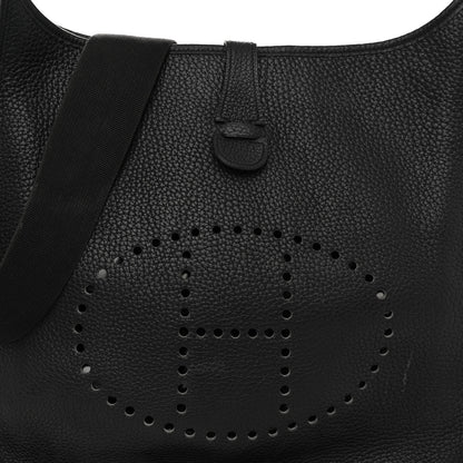 Hermes Taurillon Clemence Evelyne II GM Black 7 of 10