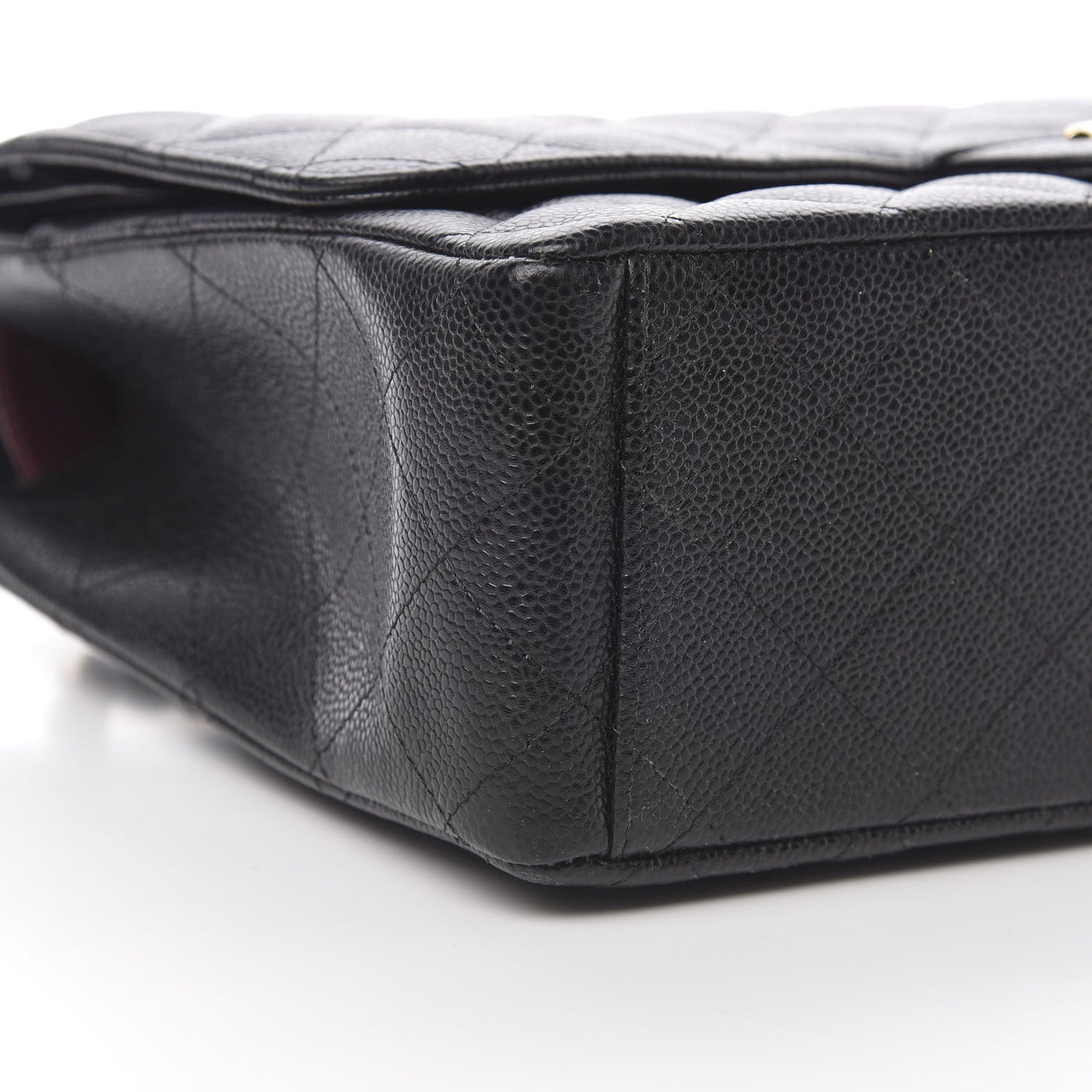 Caviar Quilted Maxi Double Flap Black