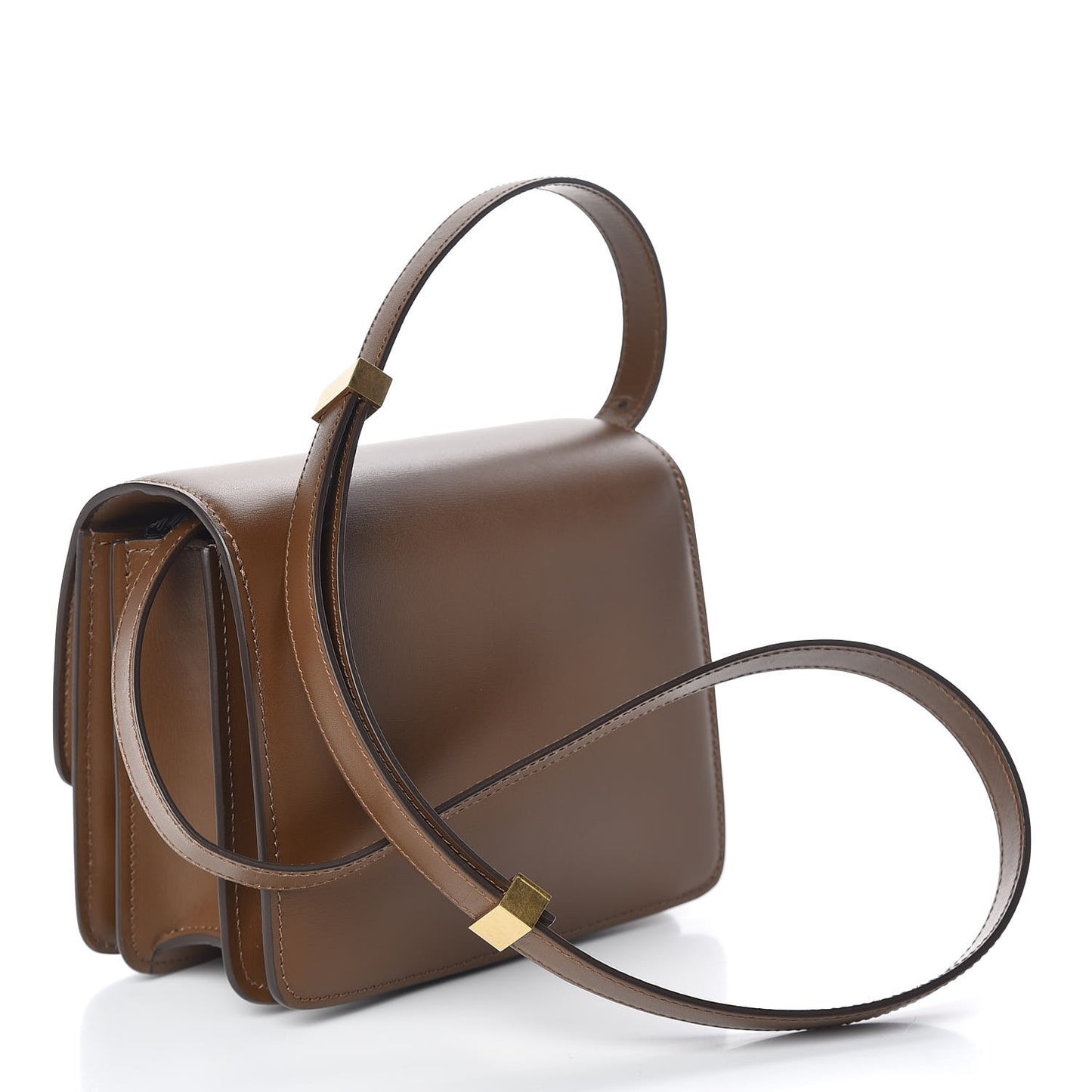 Box Calfskin Small Classic Box Flap Bag Camel