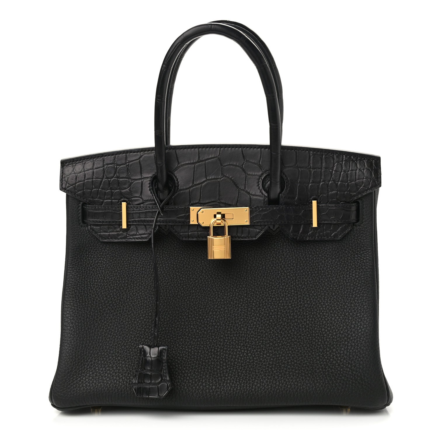 Hermes Togo Matte Alligator Birkin Touch 30 Black 1 of 11