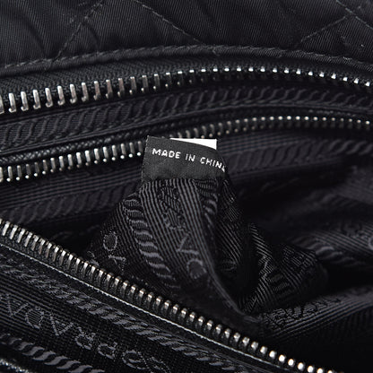 Prada Nylon Tessuto Impuntu Quilted Shoulder Bag Black 7 of 9
