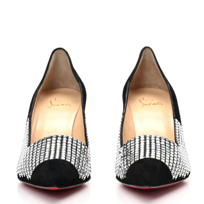 Christian Louboutin Suede Championne Strass 80 Pumps 36 Black 2 of 7