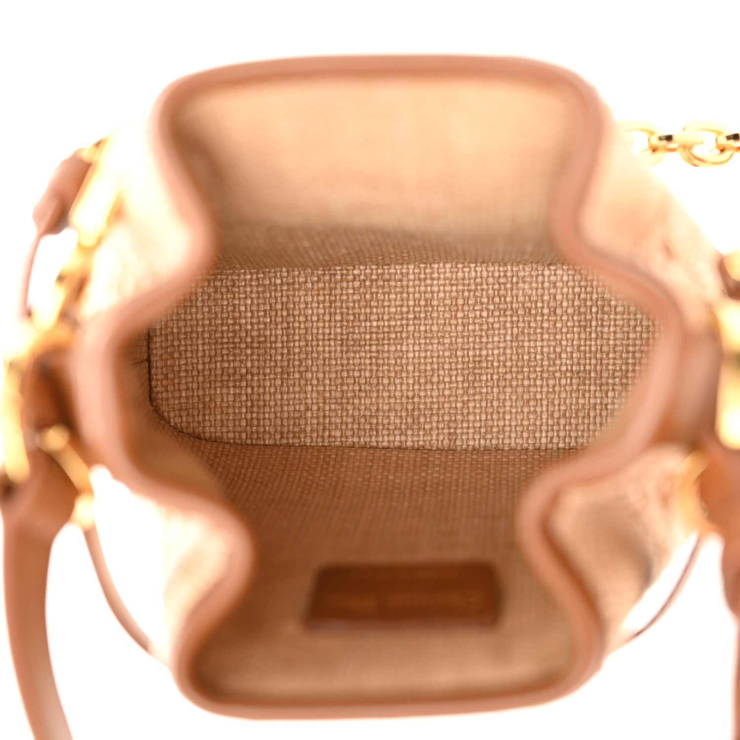 Christian Dior Raffia Calfskin Cannage Small C'est Dior Cannage Bucket Bag Natural 5 of 10