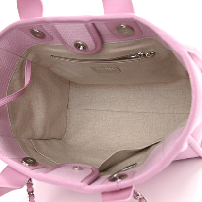 Chanel Mixed Fibers Small Deauville Tote Pink 5 of 10