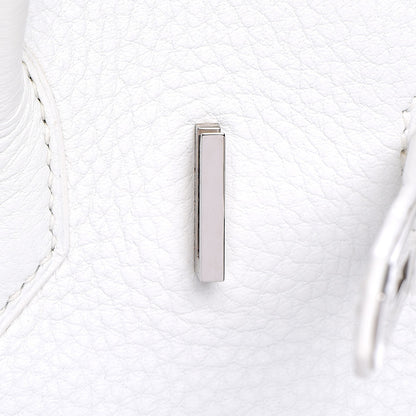 Hermes Taurillon Clemence Birkin 30 White 17 of 33
