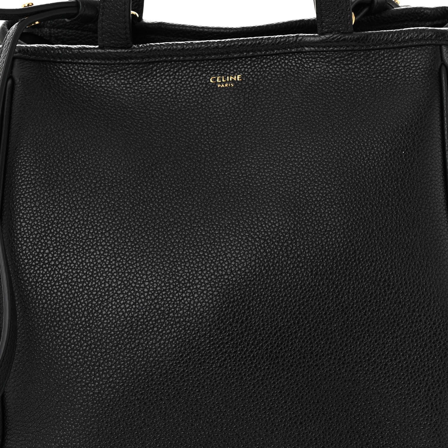 Celine Grained Calfskin Small Folded Cabas Black 8 of 10