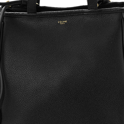 Celine Grained Calfskin Small Folded Cabas Black 8 of 10