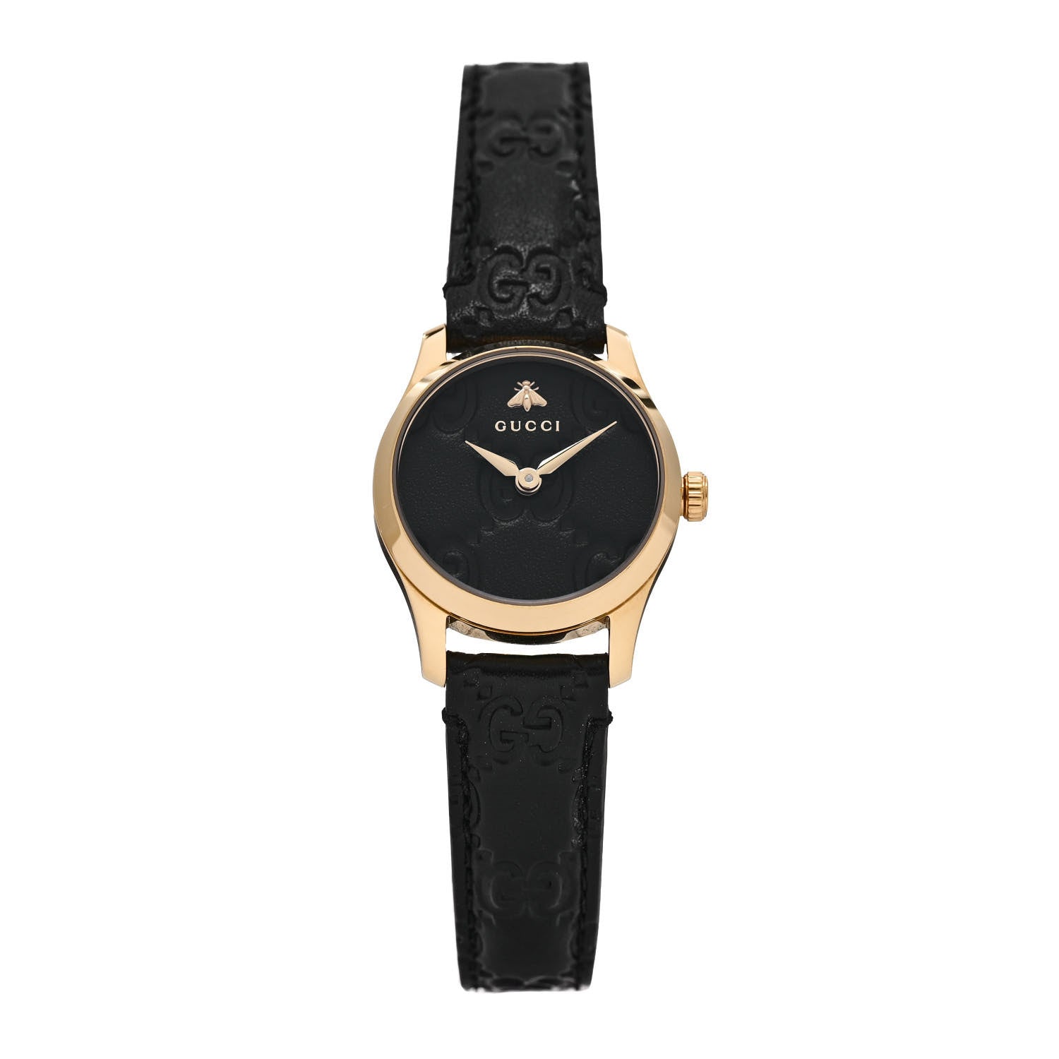 Gucci Stainless Steel Calfskin 27mm G-Timeless Quartz Watch Black 1 of 5