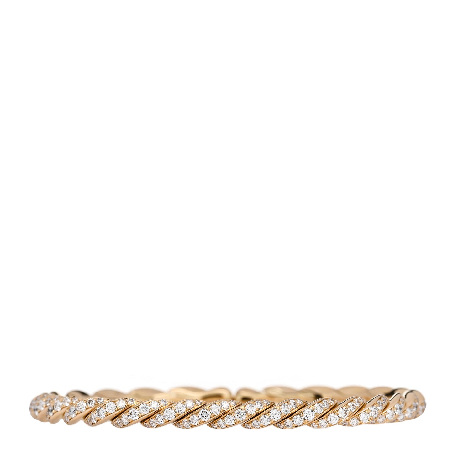 18K Yellow Gold Diamond 5mm Paveflex Single Row Bracelet
