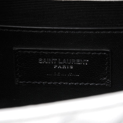 Saint Laurent Grain De Poudre Textured Mixed Matelasse Medium Triquilt Monogram Satchel Porcellana 7 of 9