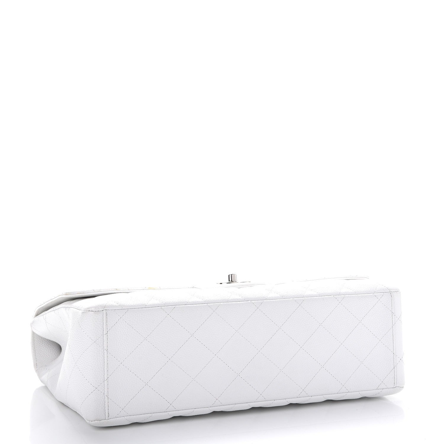 Chanel Caviar Maxi Single Flap White 5 of 13