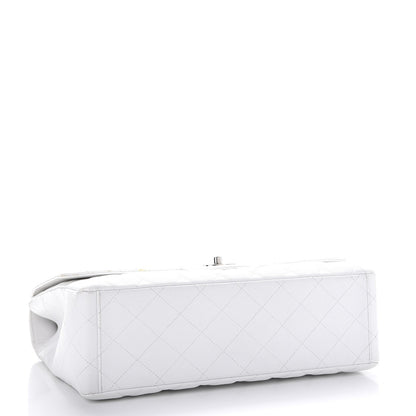 Chanel Caviar Maxi Single Flap White 5 of 13