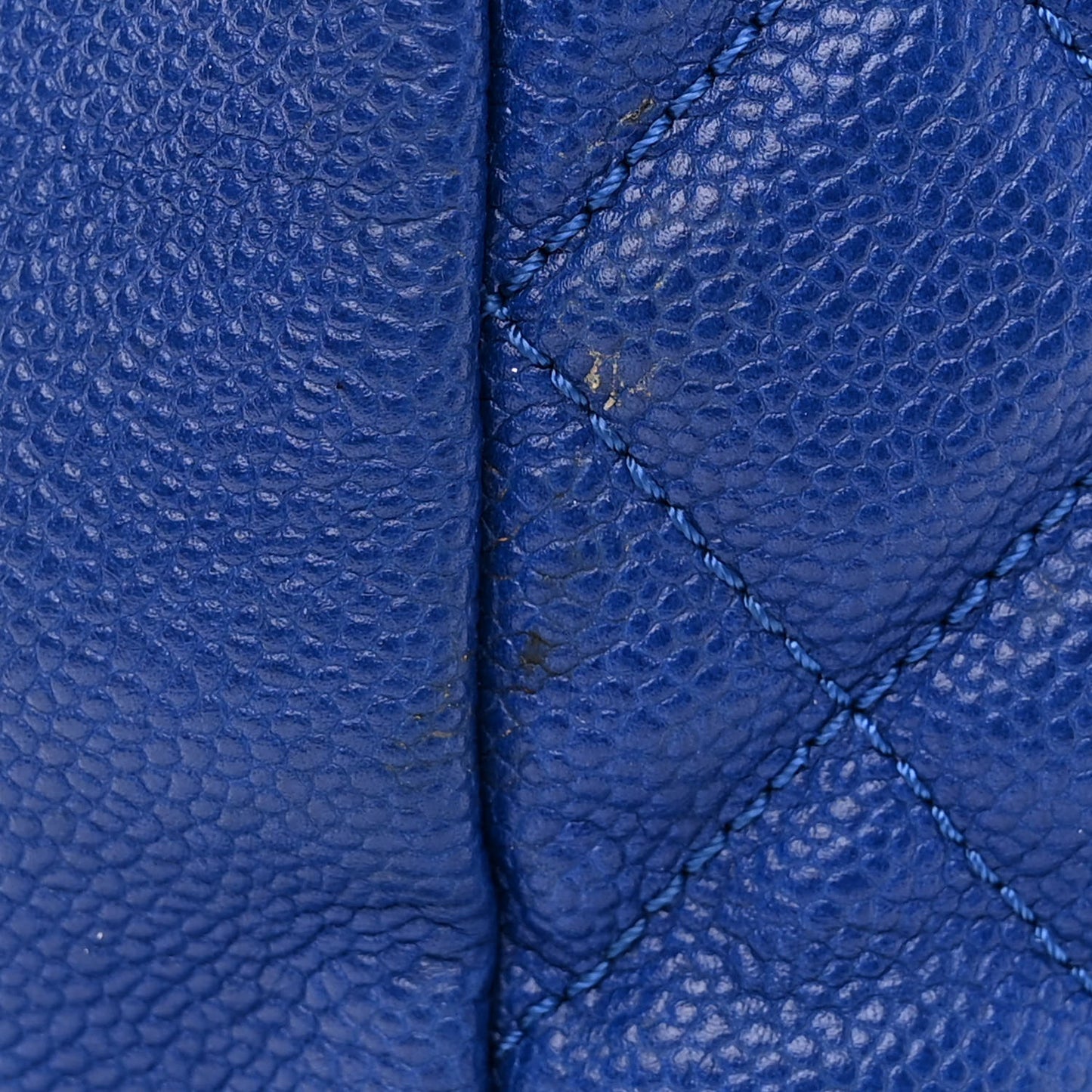 Caviar Quilted Easy Zip Flap Tote Blue