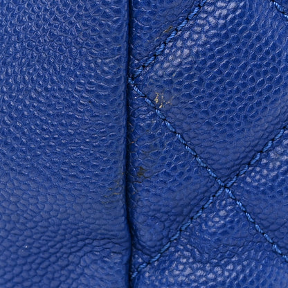 Chanel Caviar Quilted Easy Zip Flap Tote Blue 15 of 17