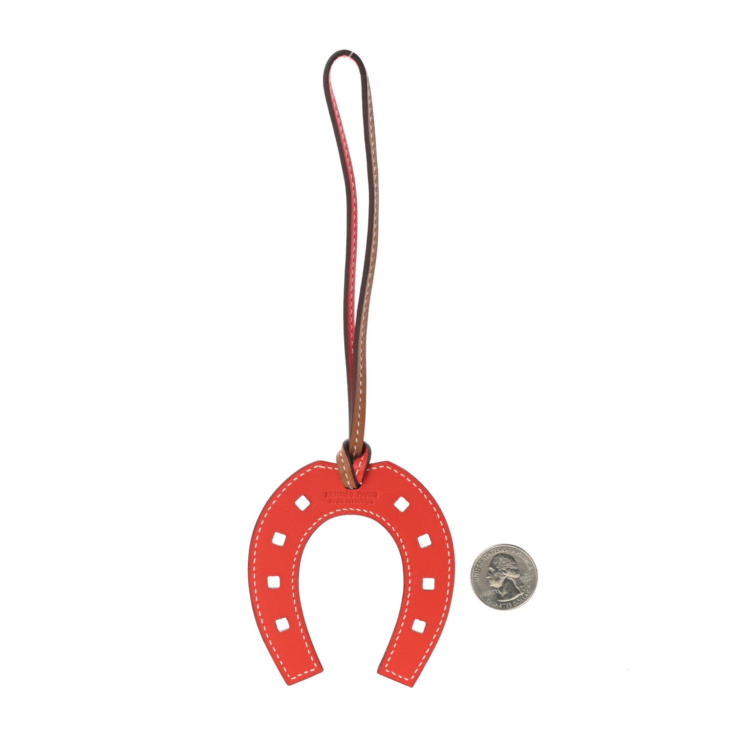 Hermes Swift Paddock Horseshoe Bag Charm Gold Capucine 2 of 3