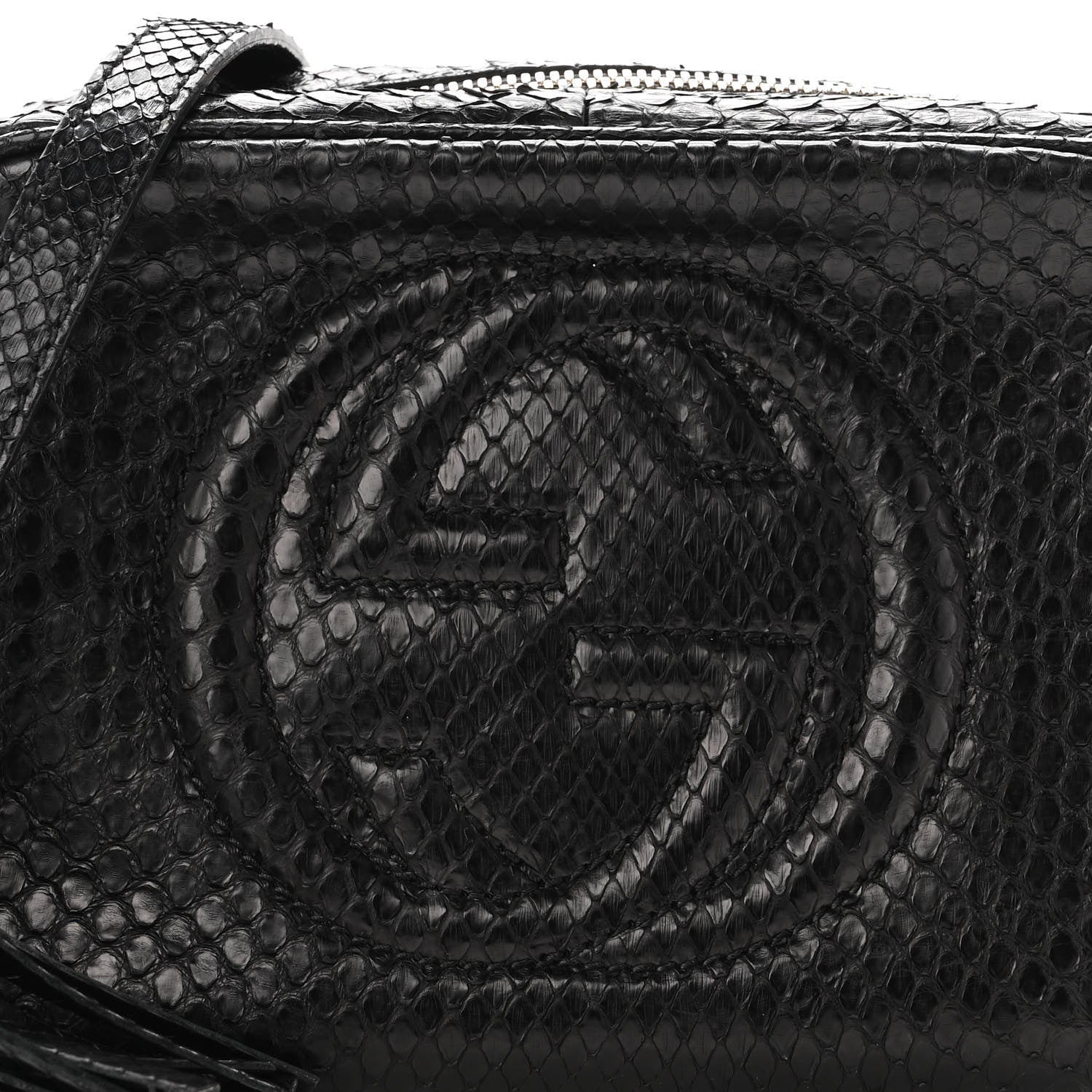 Gucci Snakeskin Small Soho Disco Bag Black 7 of 8