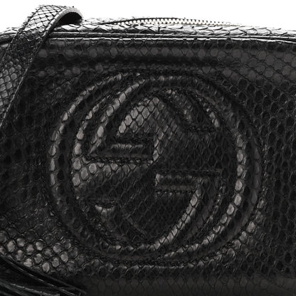Gucci Snakeskin Small Soho Disco Bag Black 7 of 8