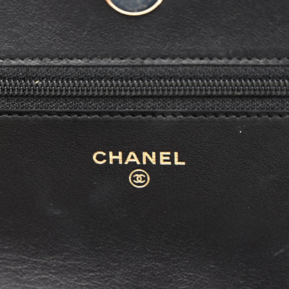 Chanel Caviar Quilted Vintage Mademoiselle Wallet On Chain WOC Black 6 of 9