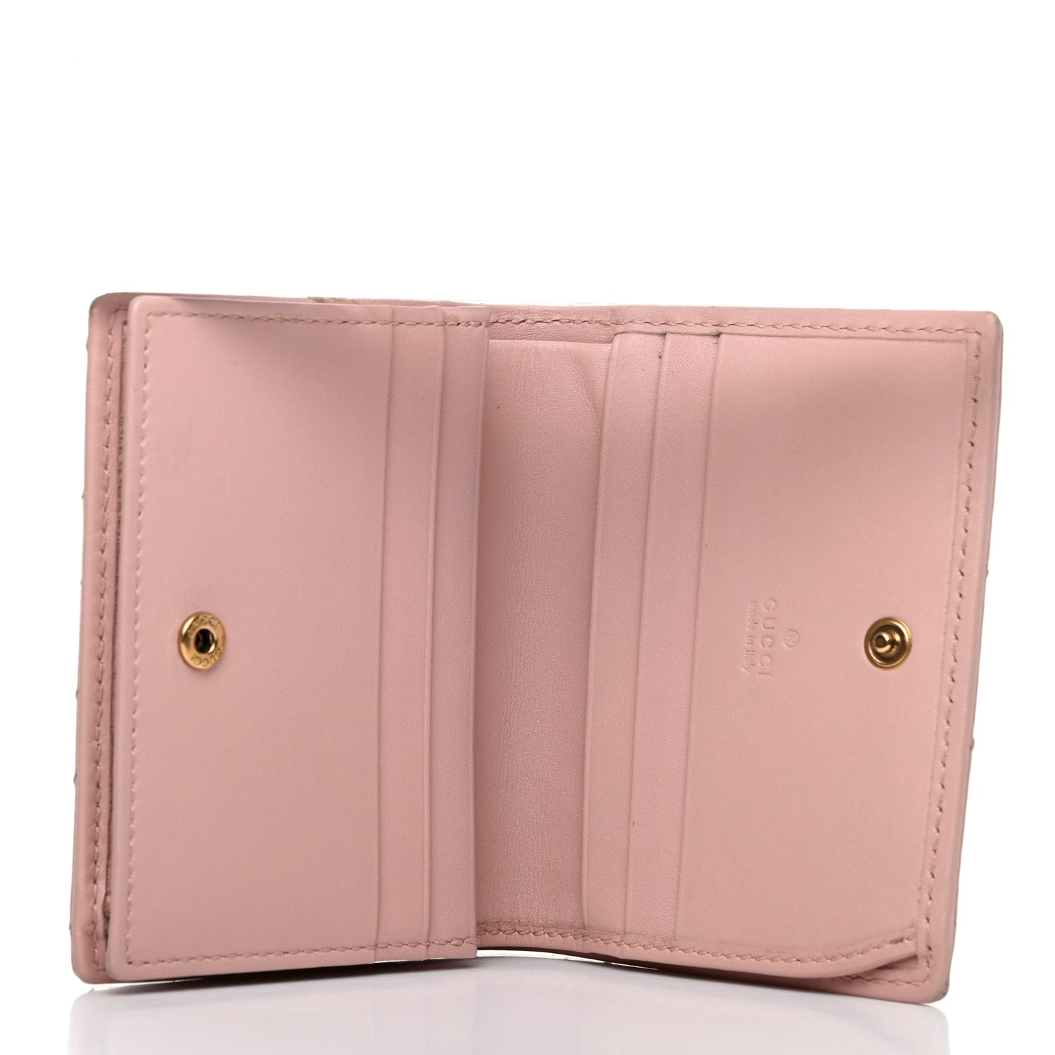 Gucci Calfskin Matelasse GG Marmont Card Case Perfect Pink 5 of 7