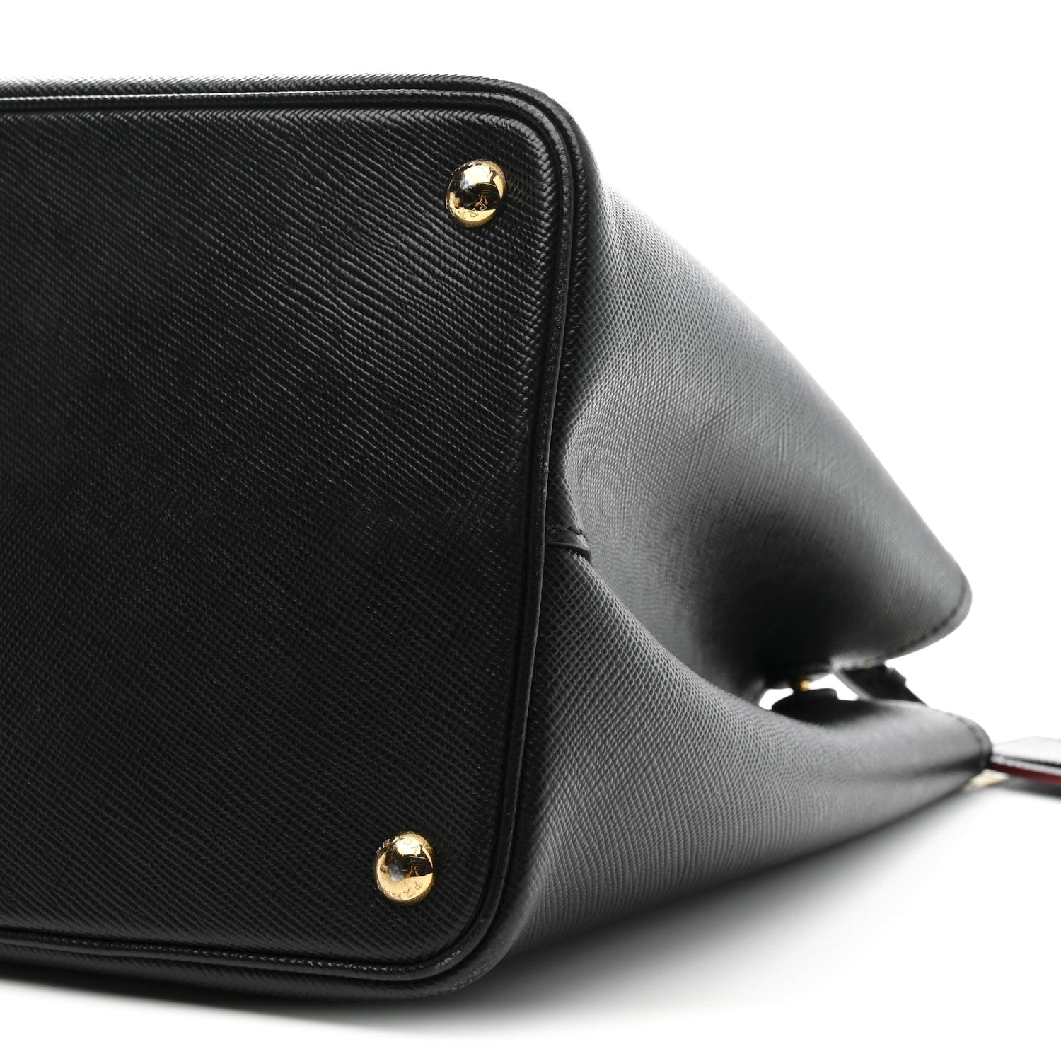 Prada Saffiano Cuir Medium Double Bag Black Fuoco 11 of 13