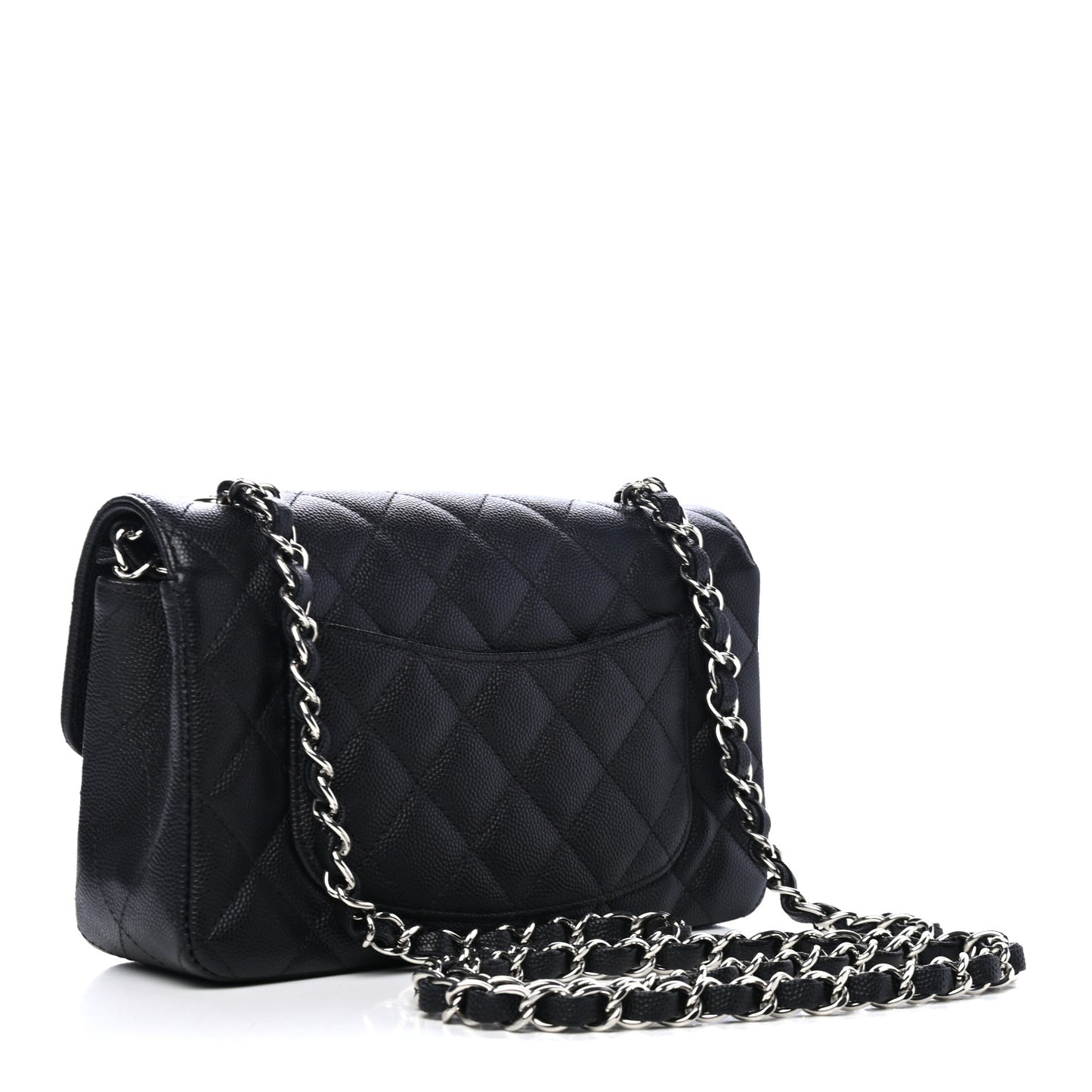 Caviar Quilted Mini Rectangular Flap Black