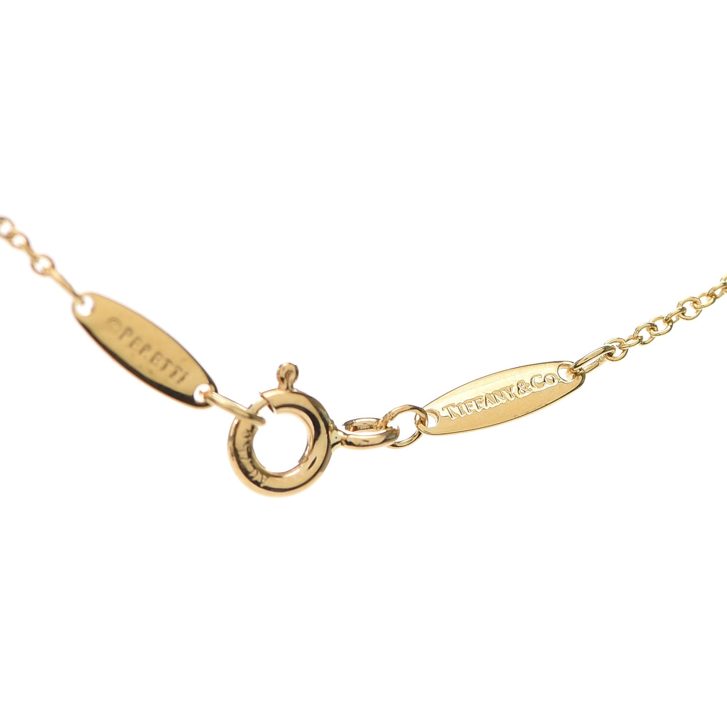 18K Yellow Gold Diamond .22ct Elsa Peretti Diamonds by the Yard Pendant Necklace