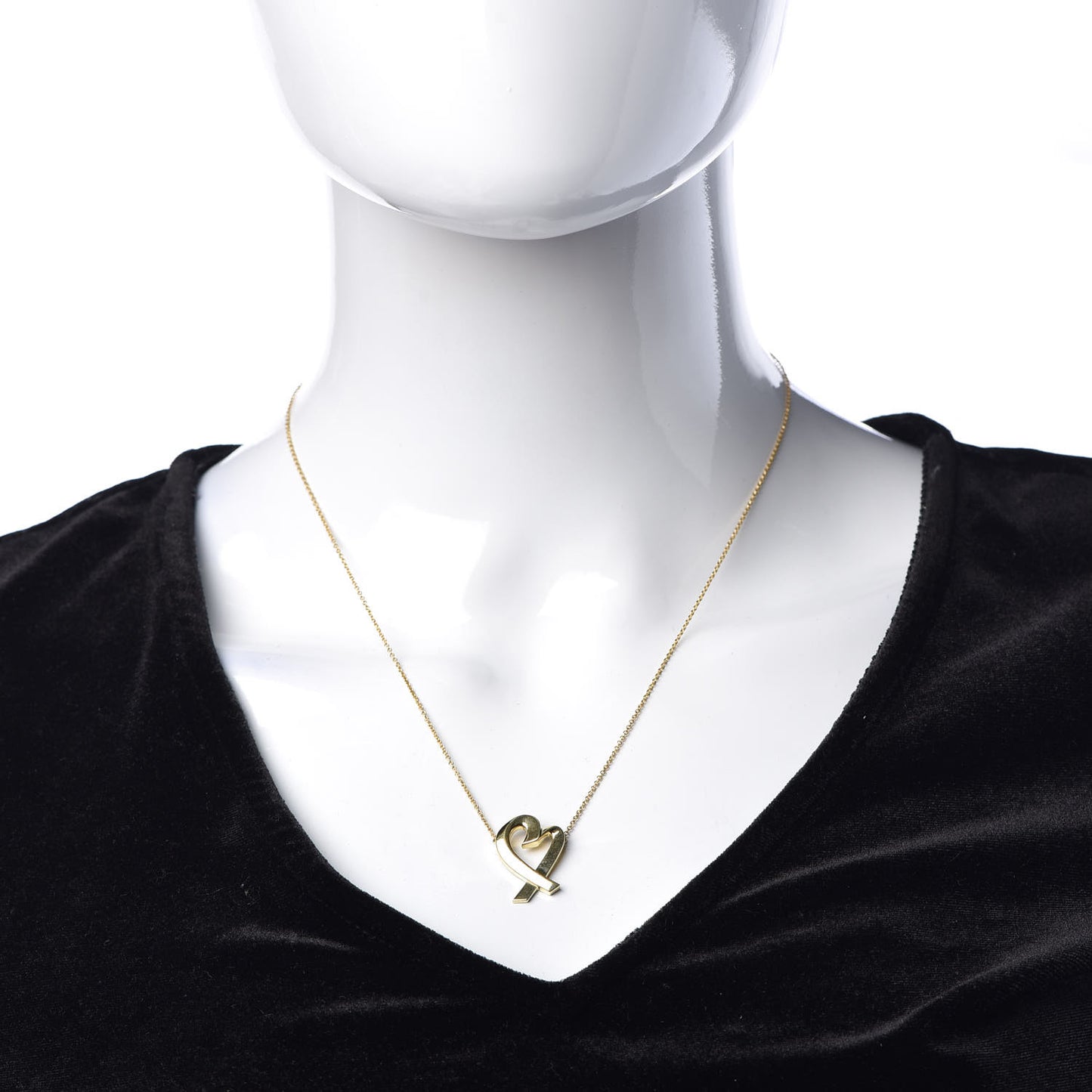 18K Yellow Gold Paloma Picasso Loving Heart Necklace