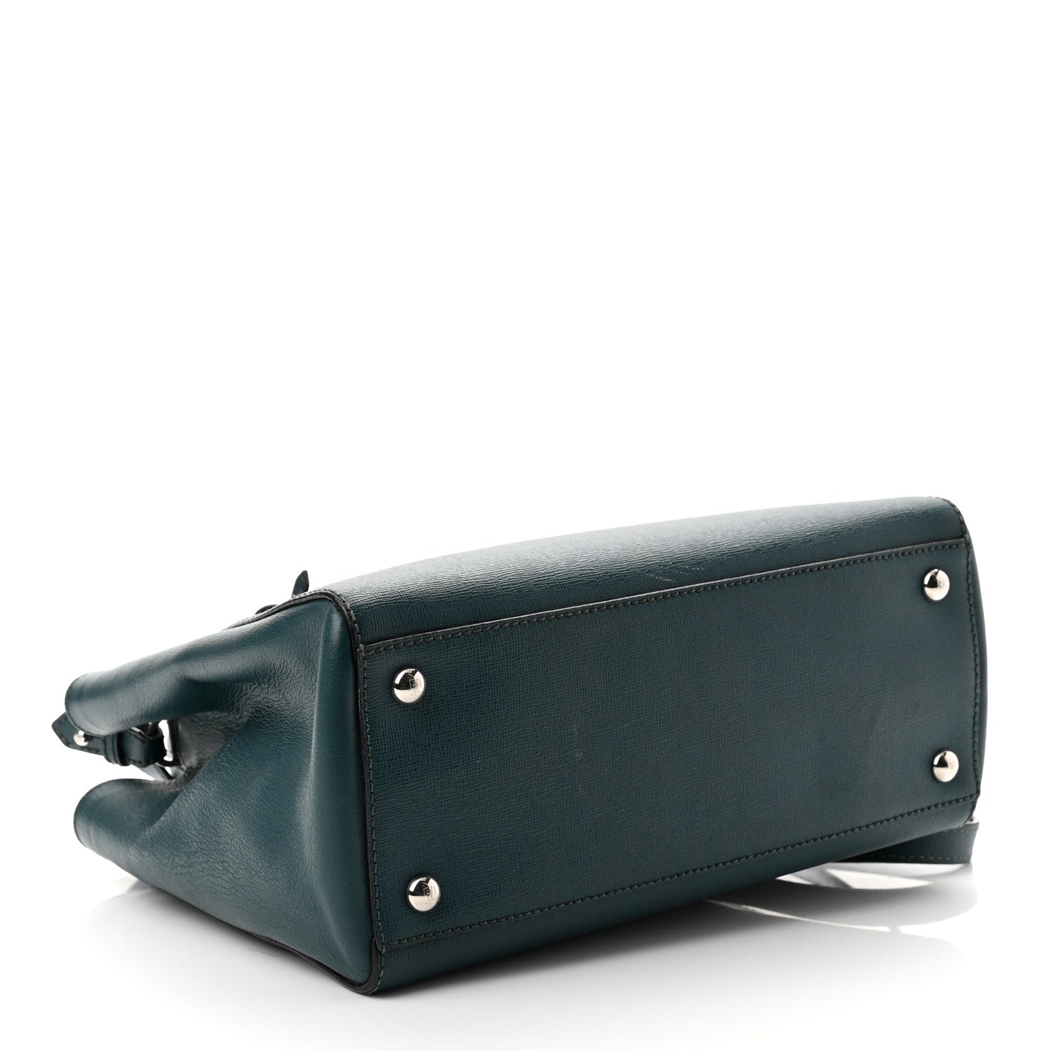Fendi Vitello Elite Petite 2Jours Tote Oceano 4 of 11