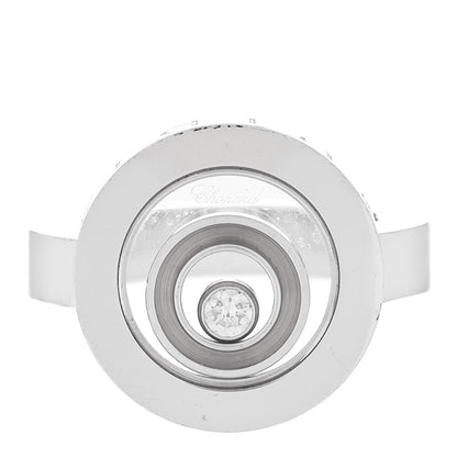 Chopard 18K White Gold Diamond Happy Spirit Ring 52 6 1 of 6