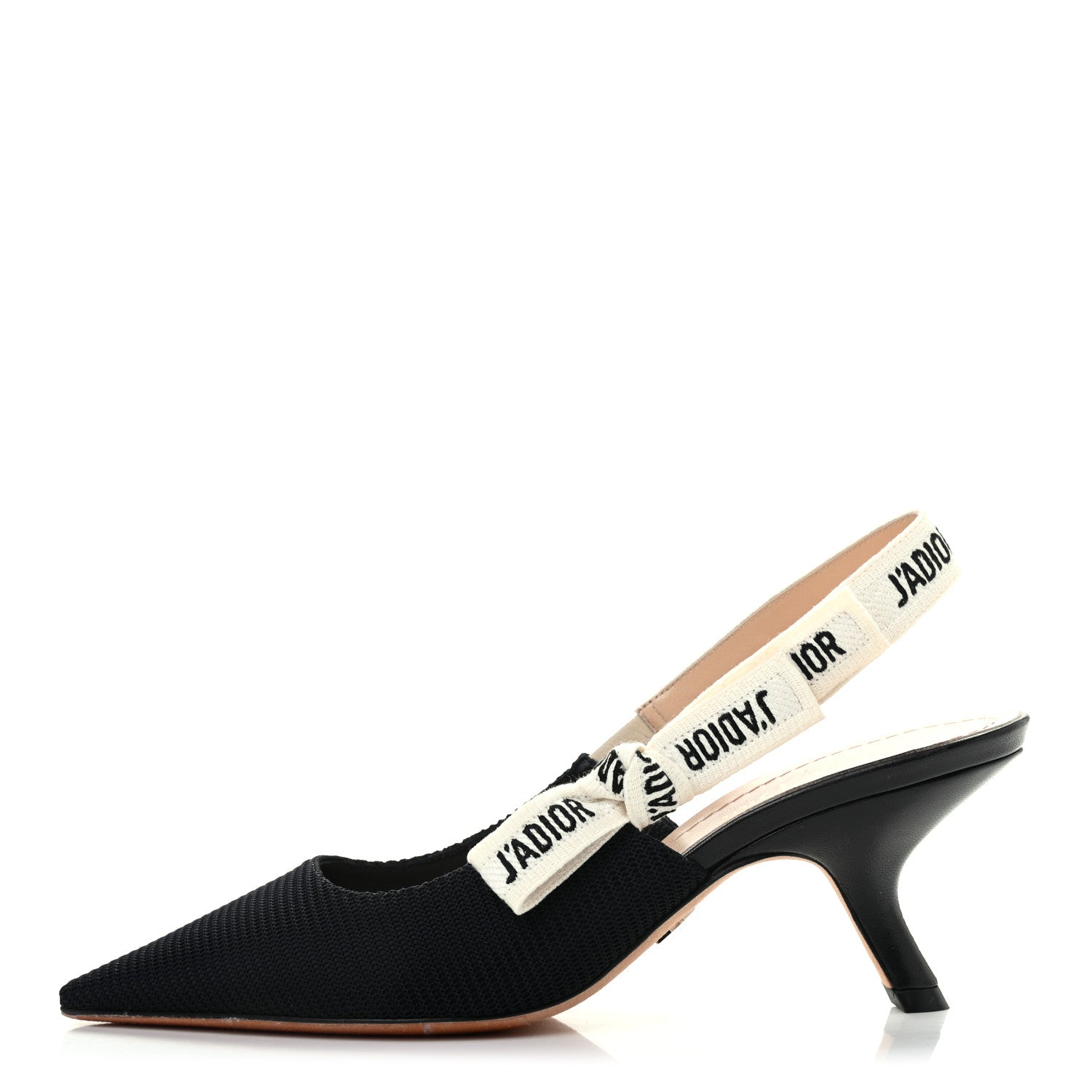 Christian Dior Technical Canvas Ribbon J Adior Slingback 65mm Pumps 37 Black 1 of 8