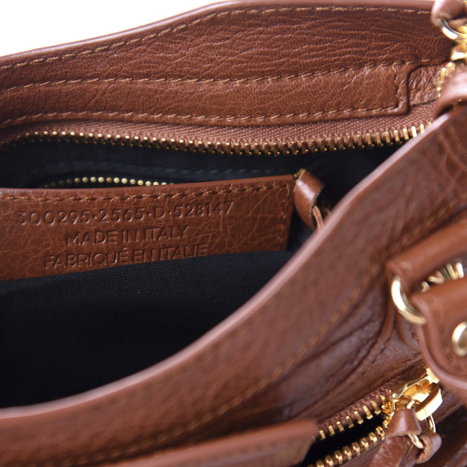 Balenciaga Agneau Classic Gold Hardware Mini City Marron Cognac 9 of 10