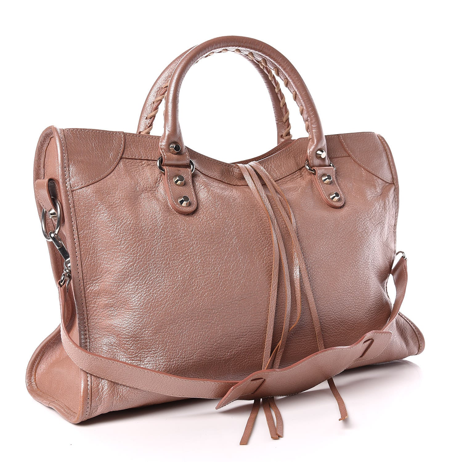 Balenciaga Pearlescent Goatskin Classic Palladium Hardware City Rose Rose Light 4 of 14