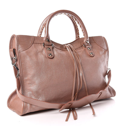 Balenciaga Pearlescent Goatskin Classic Palladium Hardware City Rose Rose Light 4 of 14