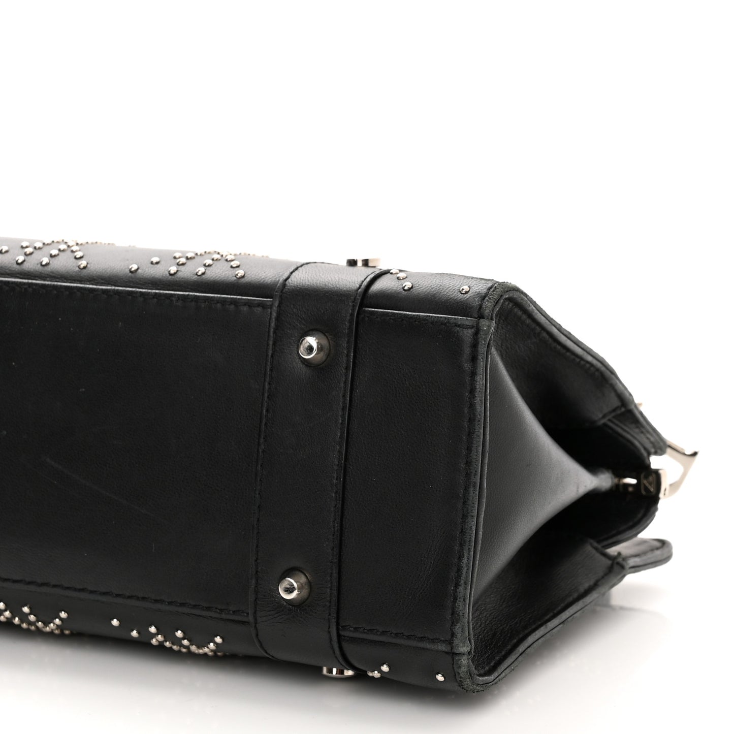 Lambskin Cannage Studded East West Lady Dior Black