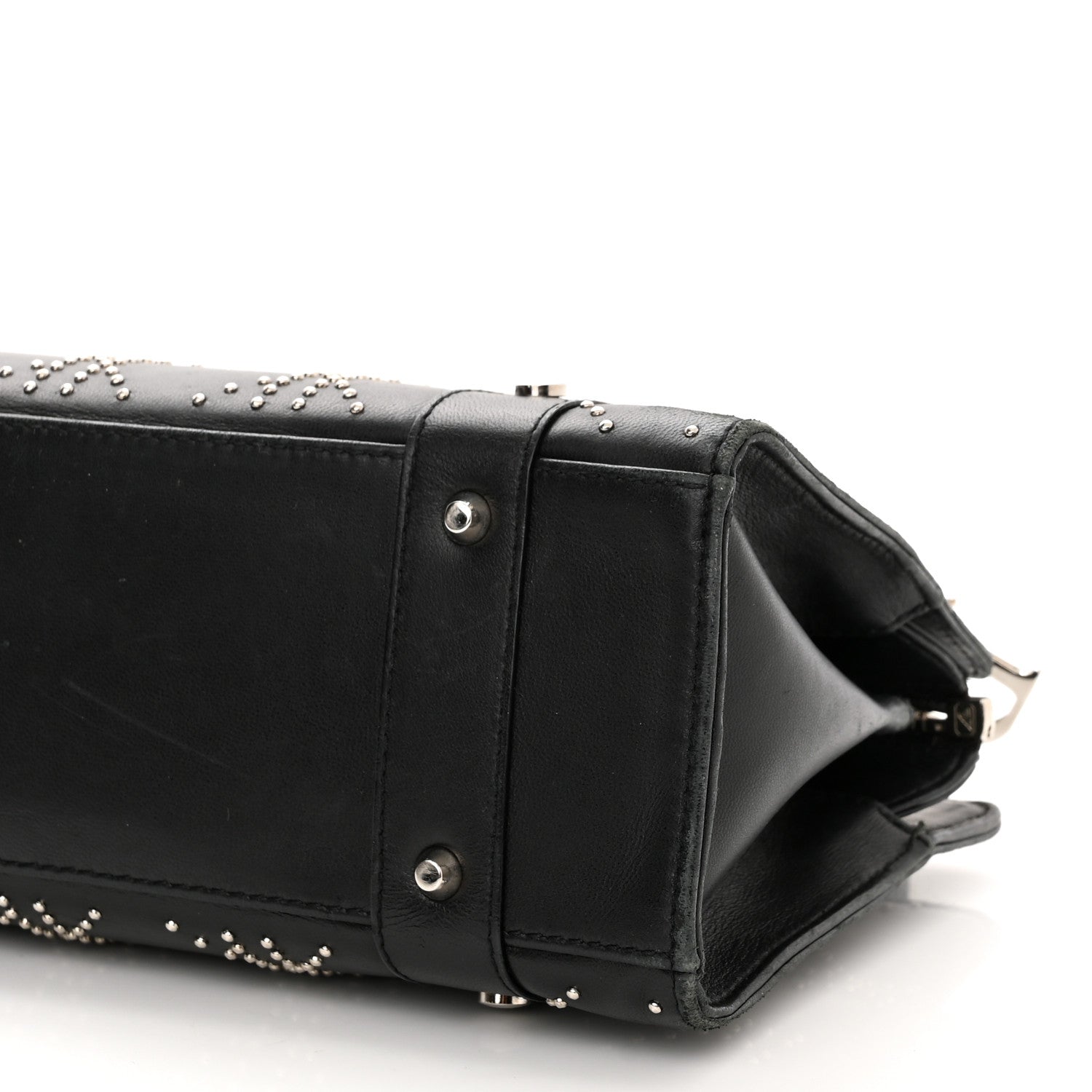 Christian Dior Lambskin Cannage Studded East West Lady Dior Black 8 of 13
