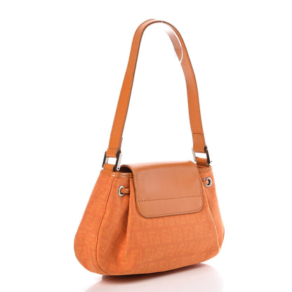 Fendi Zucchino Cuoio Shoulder Bag Mandarino 3 of 9