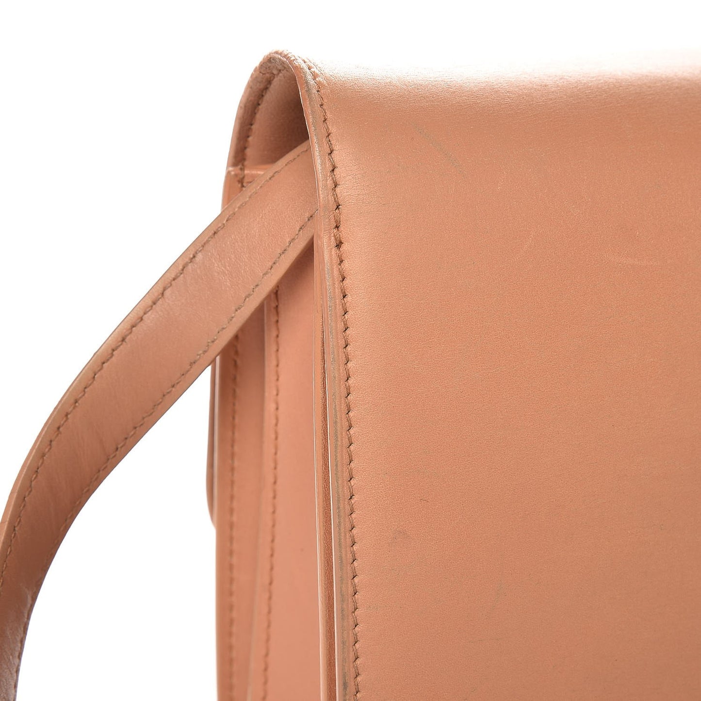 Box Calfskin Medium Classic Box Flap Bag Nude