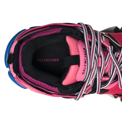 Balenciaga Mesh Nylon Metallic Fabric Womens Track Sneakers 39 Pink Blue 6 of 10